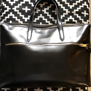 REISS Hadison Leather Laptop Bag